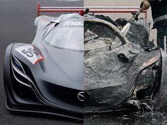 Журналисты Top Gear сожгли уникальный суперкар Mazda (видео)