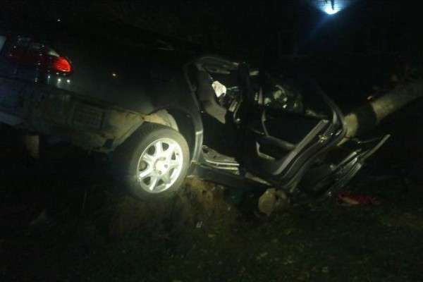 21-летний водитель погиб, 24-летний пассажир тяжело ранен - в Брестской области Mercedes-Benz врезался в дерево