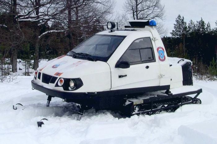 Уникальный снегоход с закрытой кабиной "Беркут-2" поступит в арктические войска РФ в 2015 году