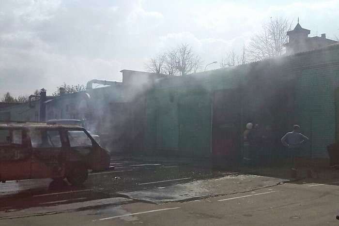 В автобусном парке Гродно произошел пожар