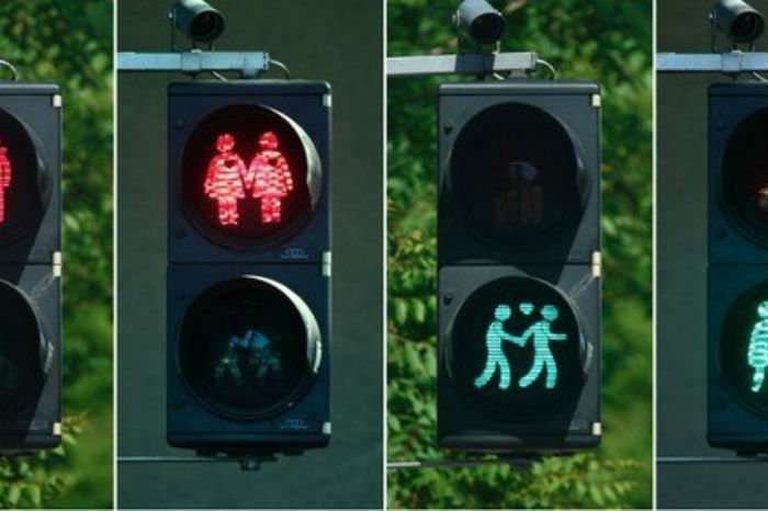 В Вене появились "светофоры для геев"