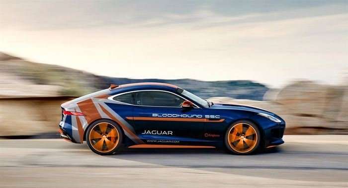 Jaguar F-Type станет одним из автомобилей поддержки для проекта Bloodhound по установлению рекорда скорости