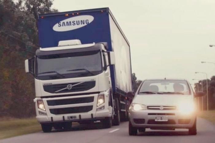 "Безопасный грузовик" от Samsung покажет, когда его можно обогнать без риска