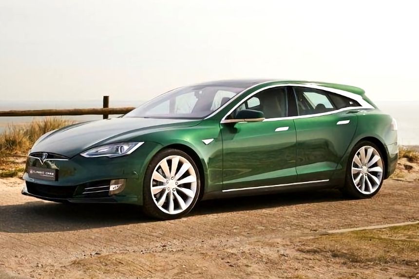 Единственный в мире электрический универсал Tesla хотят продать за 224.521,55 евро