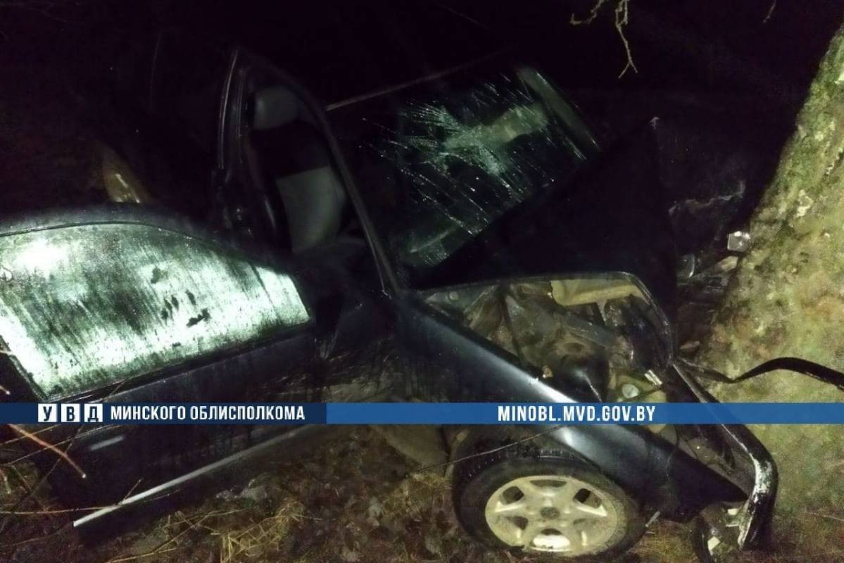 В Воложинском районе "бесправник" на BMW врезался в дерево – пострадала 14-летняя пассажирка
