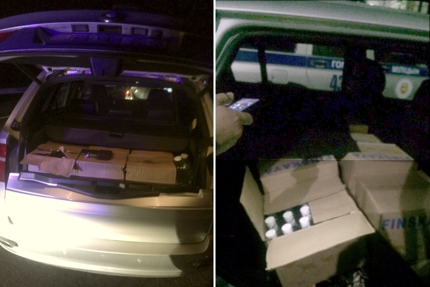 Незаконная перевозка алкоголя: задержан BMW X5 с 300 бутылками водки и 200 литрами спирта