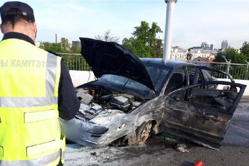 СК о резонансном ДТП на путепроводе в Минске: водитель оказалась без "прав", у нее 1,8 промилле