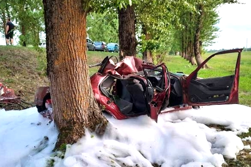 Peugeot врезался в дерево на Р-62 в Чашникском районе – госпитализированы трое