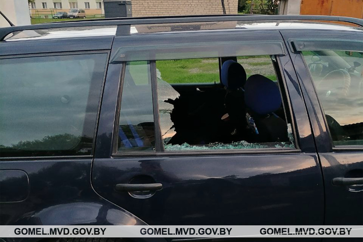 В Чечерске молодые люди выстрелили из пневматики в машину на глазах у милиционера