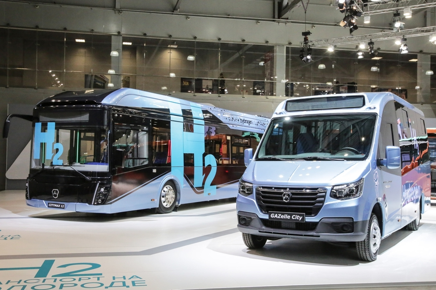 Два водородных автобуса ГАЗ – CITYMAX Hydrogen и ГАЗель City – представлены в Москве