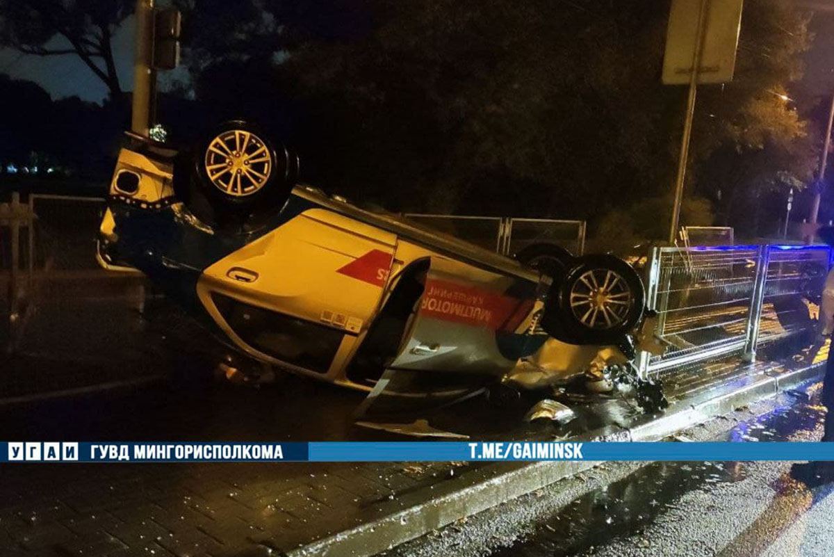 В Минске пьяный водитель на каршеринговом авто совершил жесткое ДТП