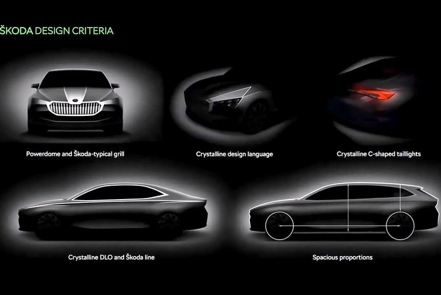 Новое поколение Skoda Superb должно появиться в 2023 году. Смотрим первые эскизы будущей модели