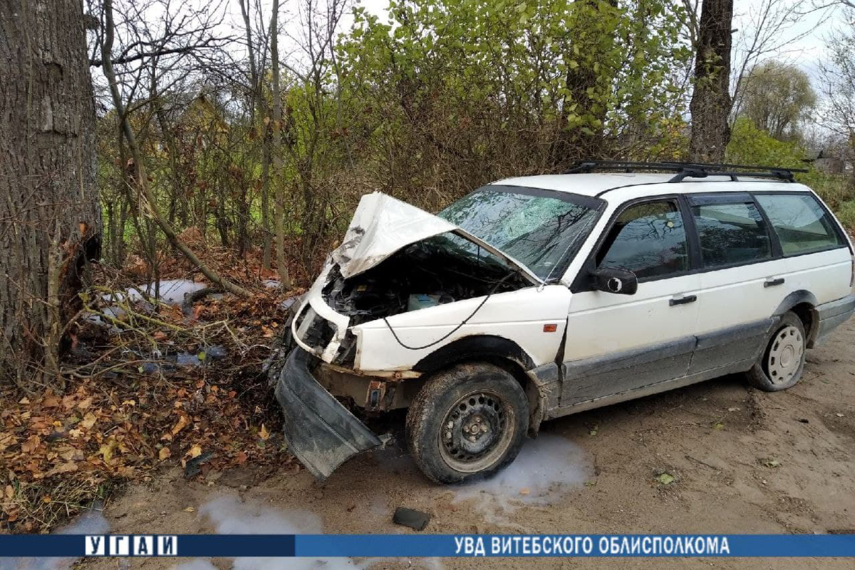В Поставском районе Volkswagen врезался в дерево – водитель погиб