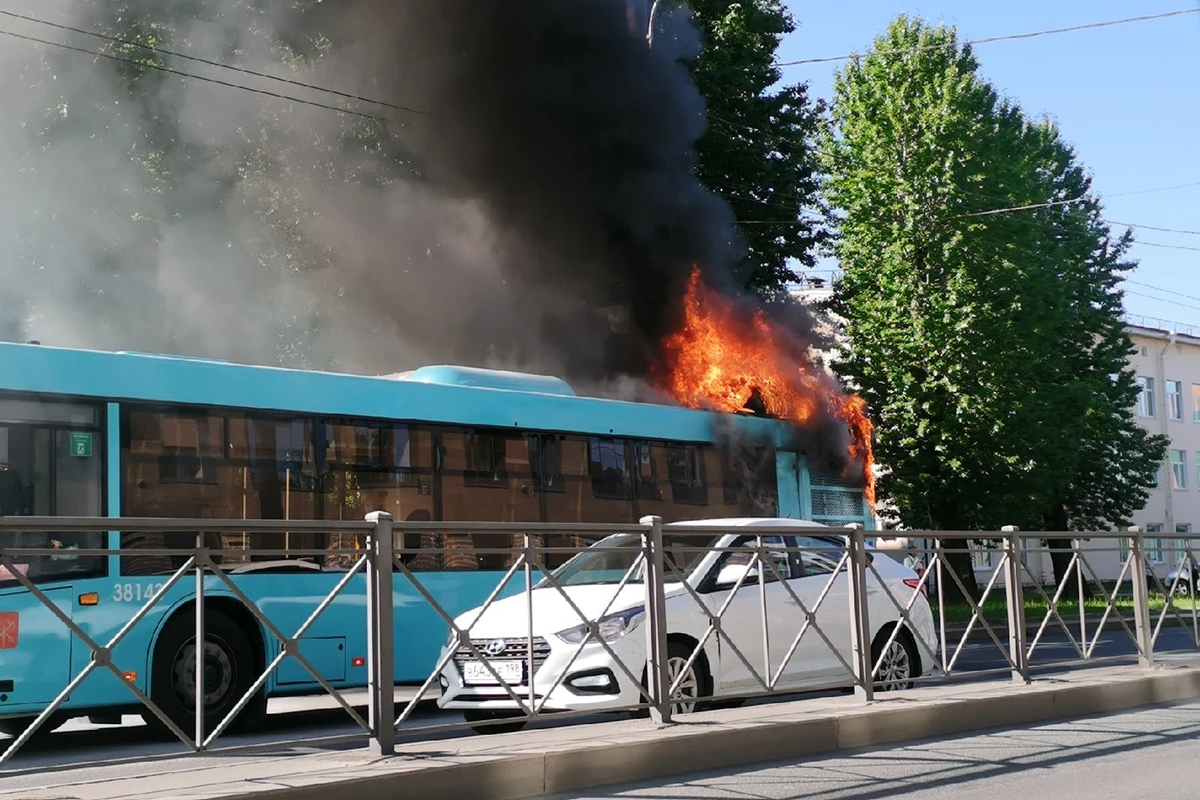 В Санкт-Петербурге назвали возможную причину возгорания автобусов МАЗ