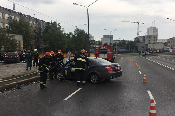 В Минске водитель автомобиля на российских 