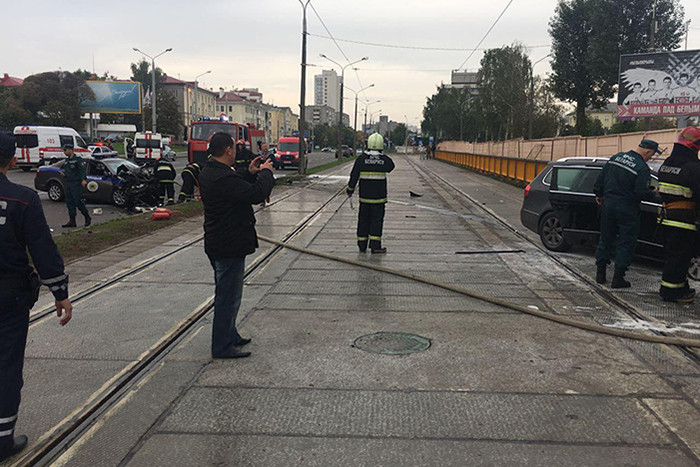 В Минске водитель автомобиля на российских 