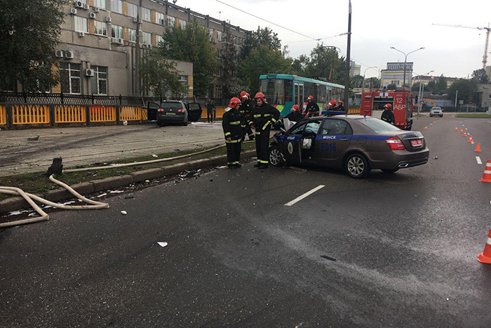 В Минске водитель автомобиля на российских 