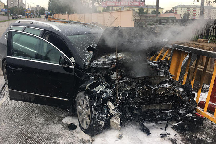 В Минске водитель автомобиля на российских 