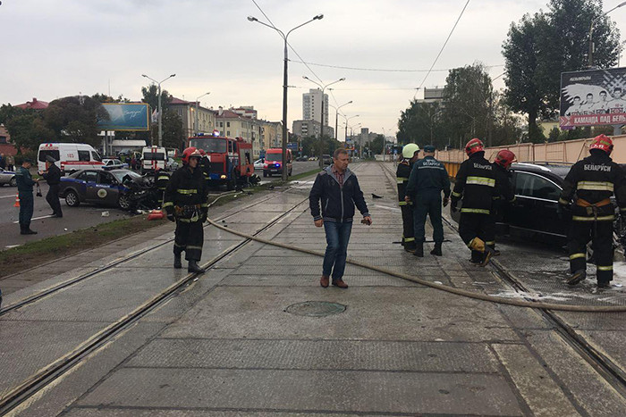 В Минске водитель автомобиля на российских 