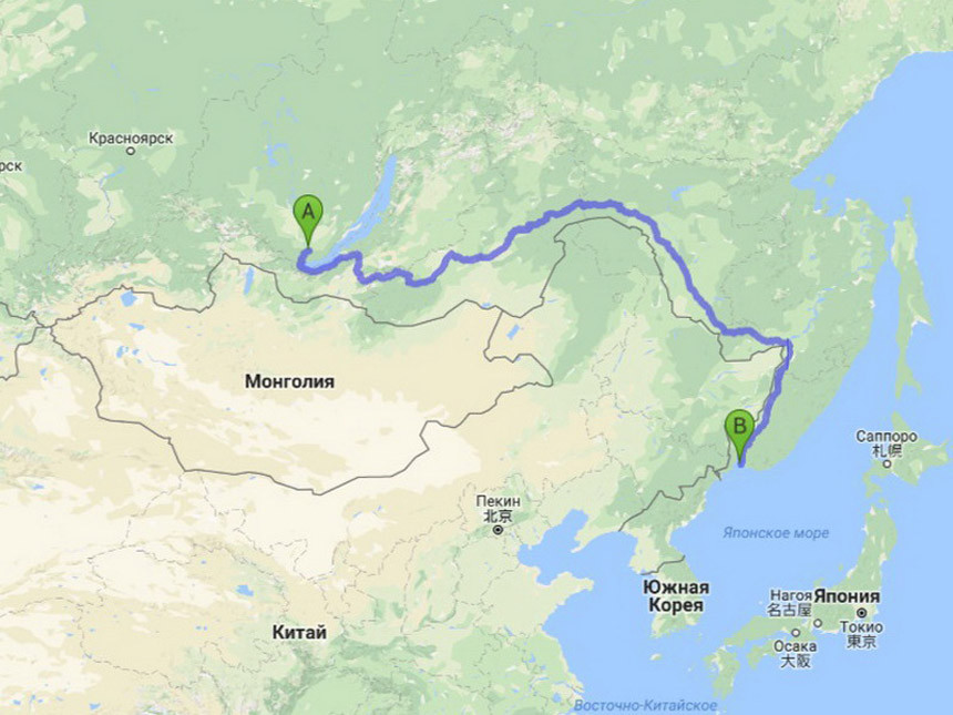 Дорога иркутск владивосток