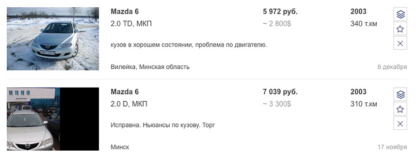 Mazda6 за 2500 долларов, Peugeot 607 за 2600 и другие. Исследуем аукцион, где продаются автомобили 