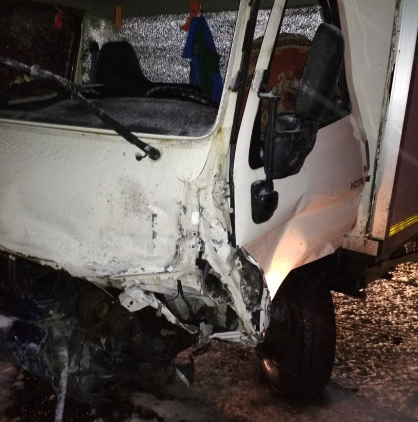 В Лепельском районе водитель Renault вылетел на полосу встречного движения и столкнулся с грузовиком