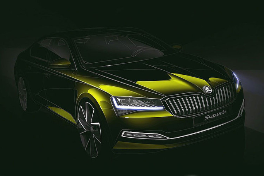 В Сети появились первые фото обновленной Skoda Superb