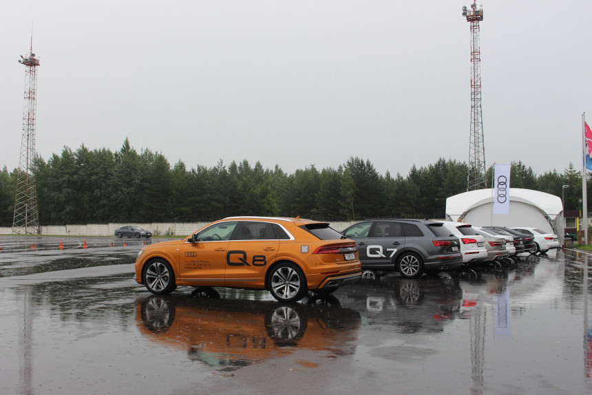 Погода в стиле Quattro. Как мы тестировали модельный ряд Audi на полигоне в Липках