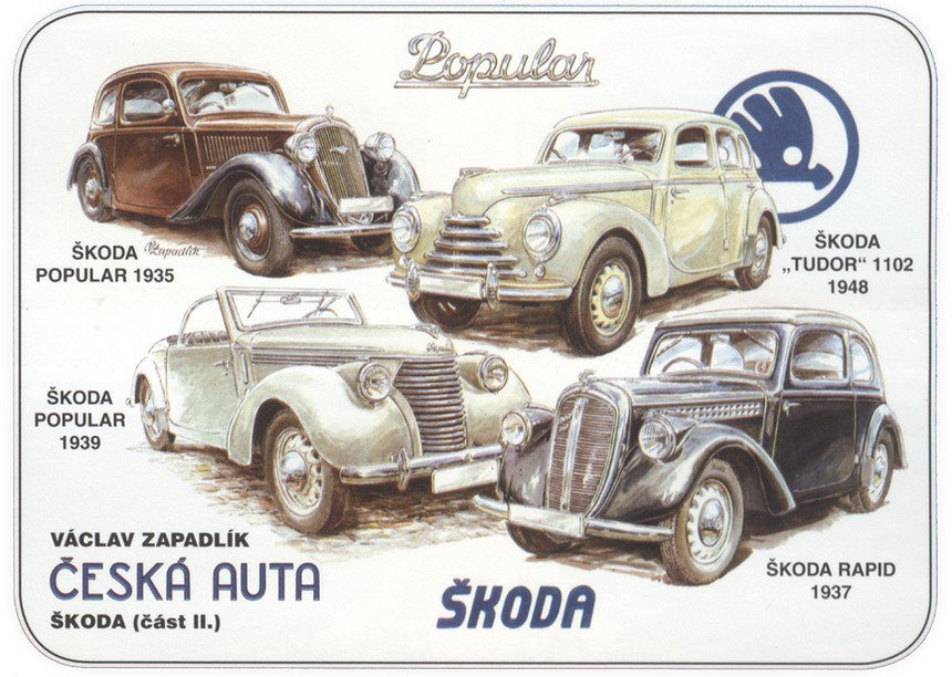 Skoda popular Tudor, 1939. Чешский автопром.