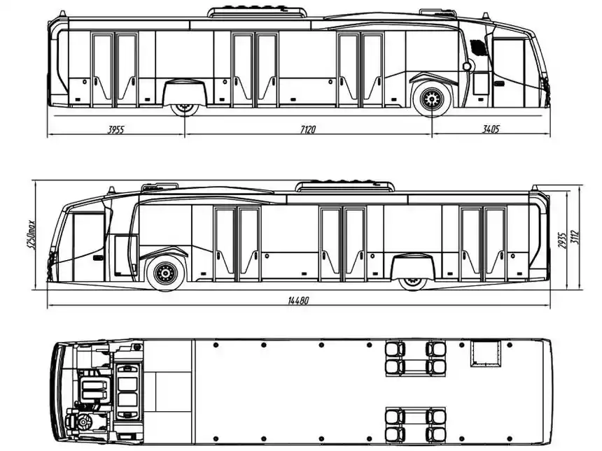 Автобус длиной 15 метров. Перронный автобус МАЗ 271. МАЗ 271 чертеж. Длина автобуса. Электробус 430202 габариты.