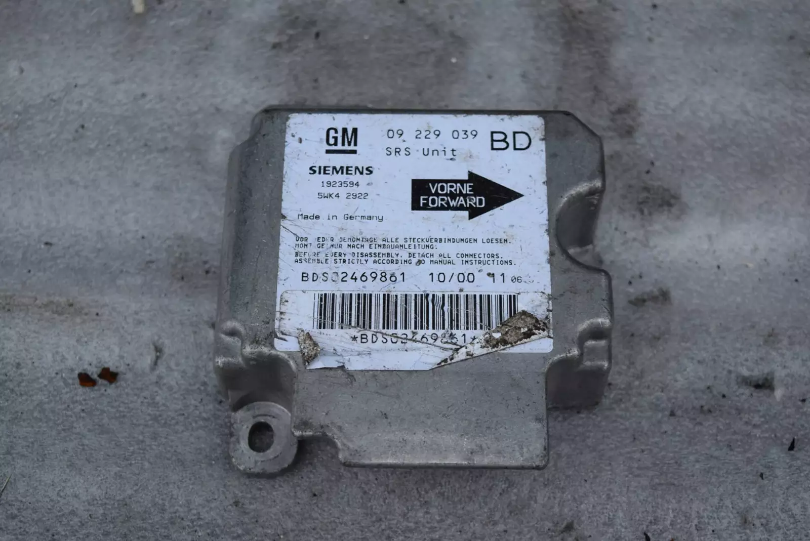 Блок AirBag к Opel Vectra 2000