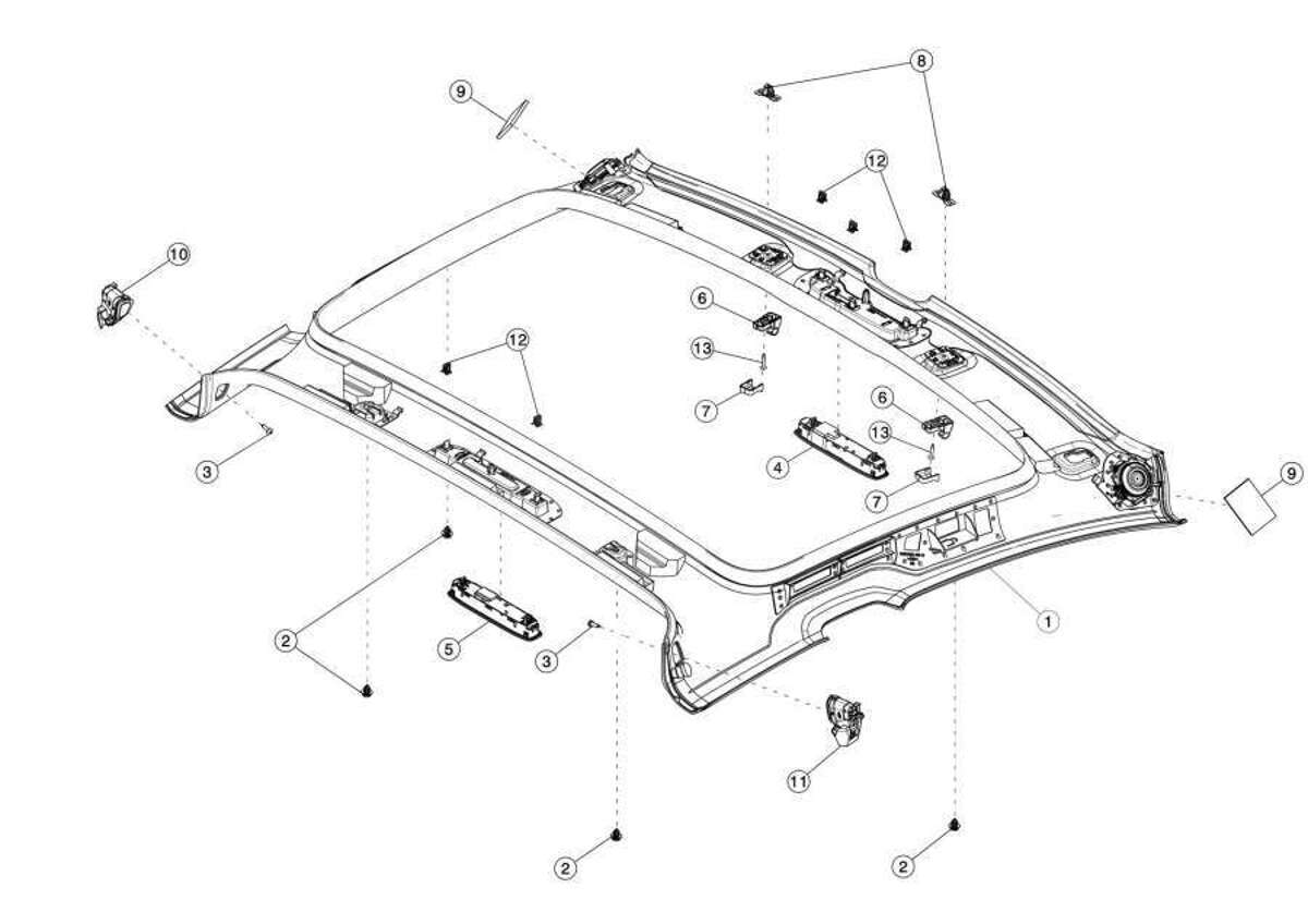 Фонарь салона (плафон) к Tesla Model 3 2020