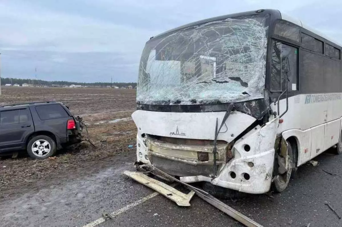 Водитель Ford, совершивший серьезную аварию с автобусом под Рогачевом, оказался пьян