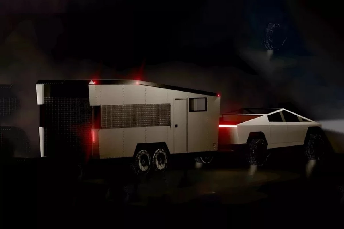 Представлен дизайн CyberTrailer – дома на колесах для пикапа Cybertruck