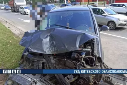 В Витебске водитель совершил аварию из-за плохого самочувствия