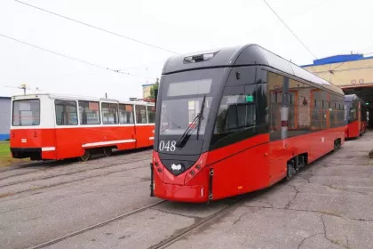 Первым в Беларуси новые трамваи БКМ-Т811 получил Мозырь