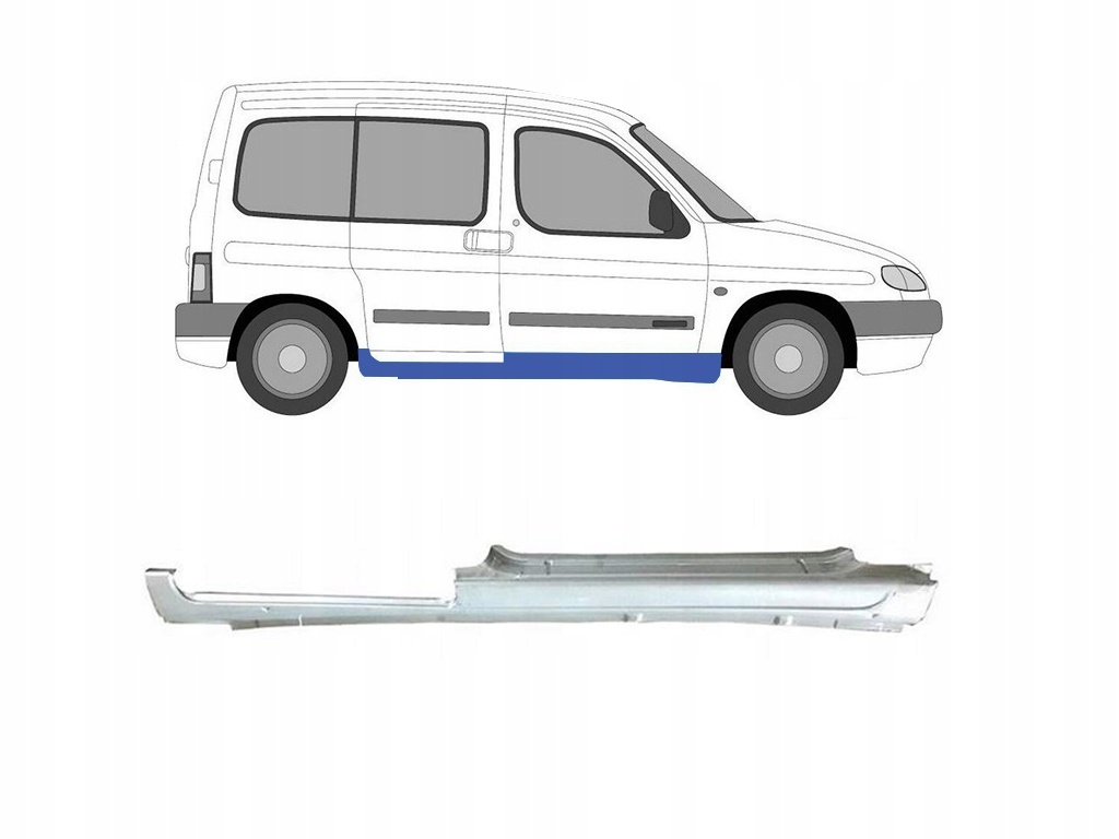 Порог правый к Citroen Berlingo 2004