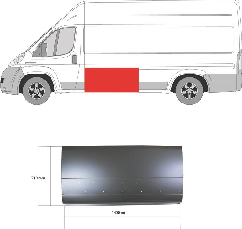 Порог левый к Citroen Jumpy 2008