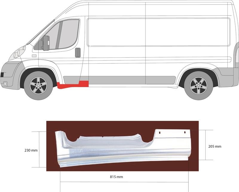 Порог правый к Citroen Jumpy 2016