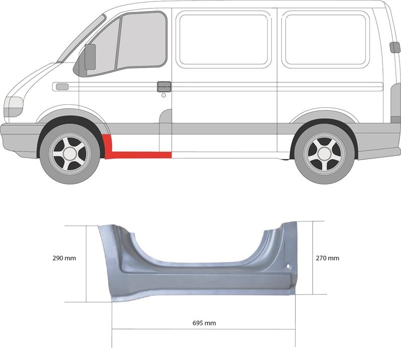 Порог левый к Iveco  2002