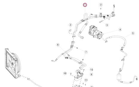 Трубка кондиционера к Tesla Model S 2017