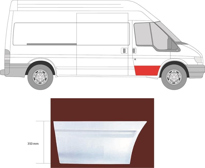 Ремкомплект двери передней к Ford Transit 2002