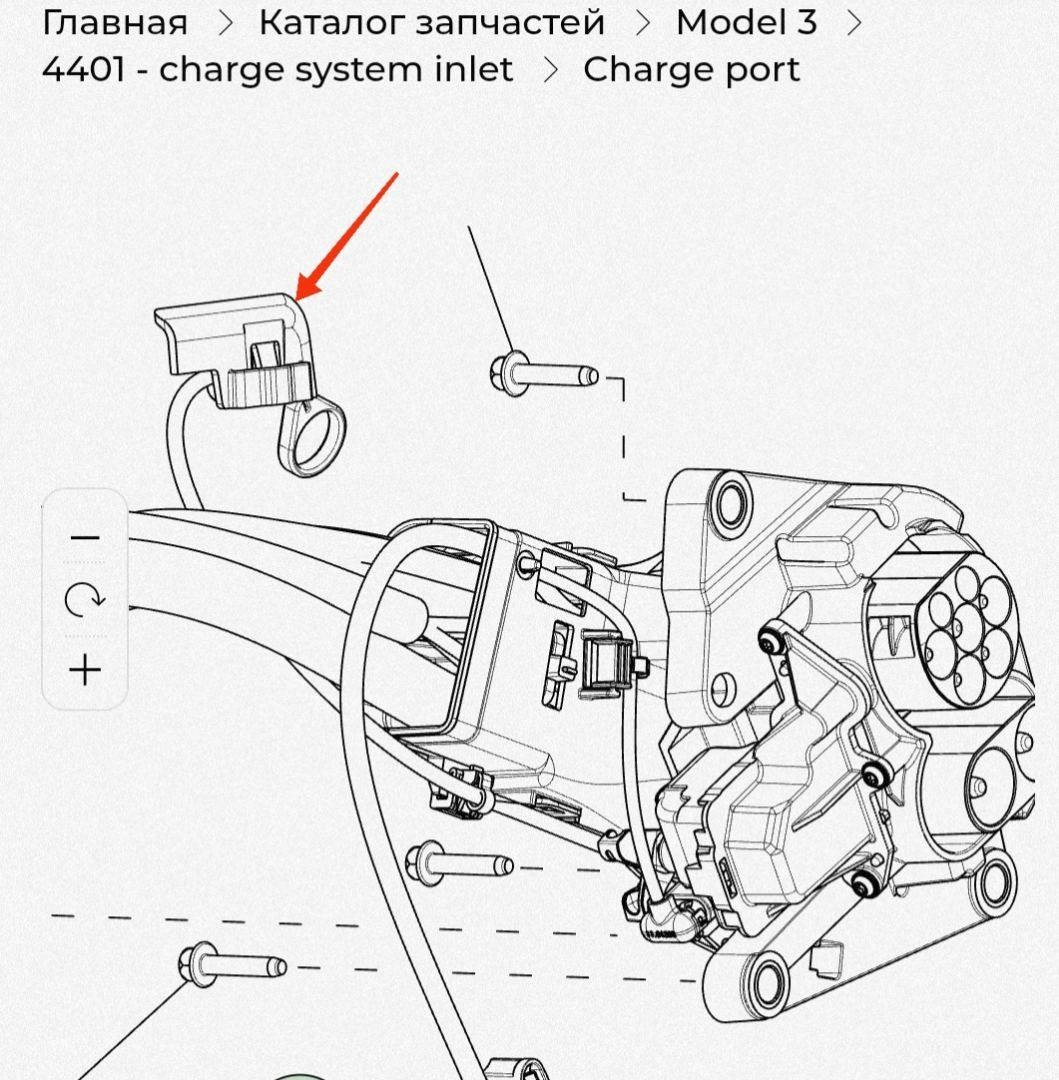 Трос люка к Tesla Model 3 2021