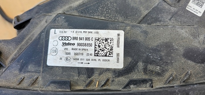 Фара левая к Audi Q5 2012