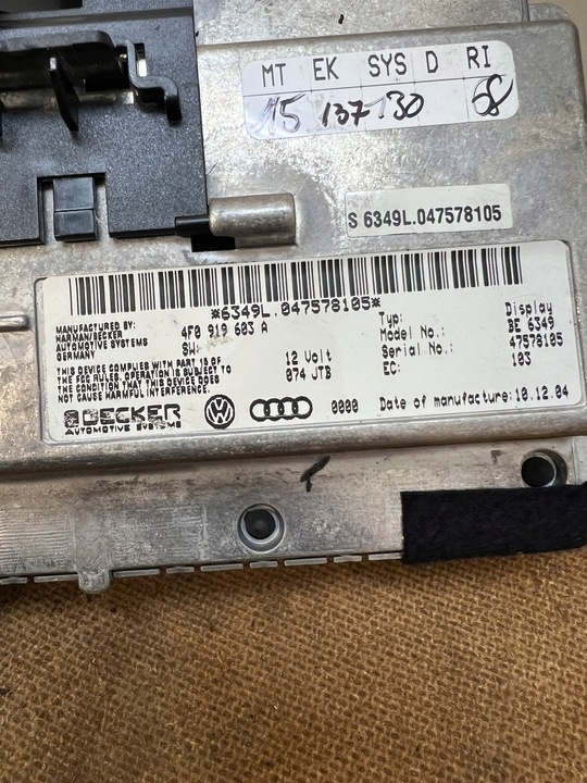 Блок навигации к Audi A6 2004