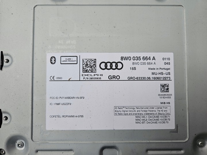 Блок навигации к Audi A4 2015