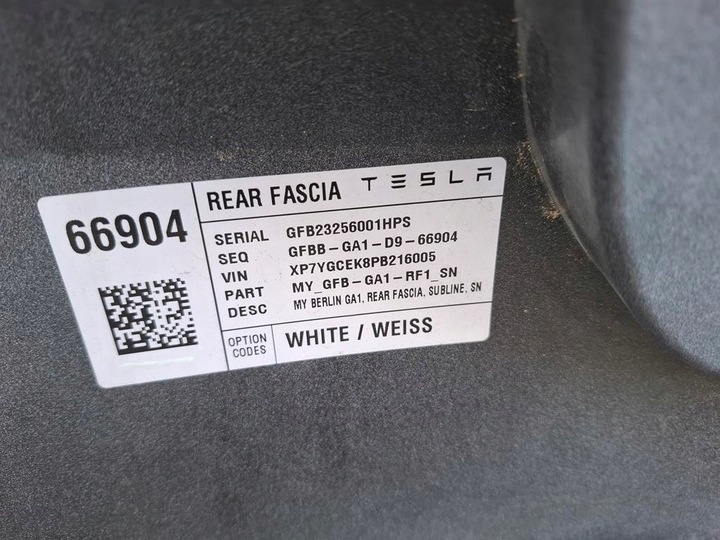 Бампер задний к Tesla Model Y 2020