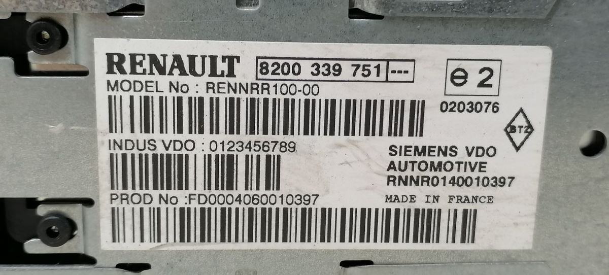 Навигация к Renault Espace 2003