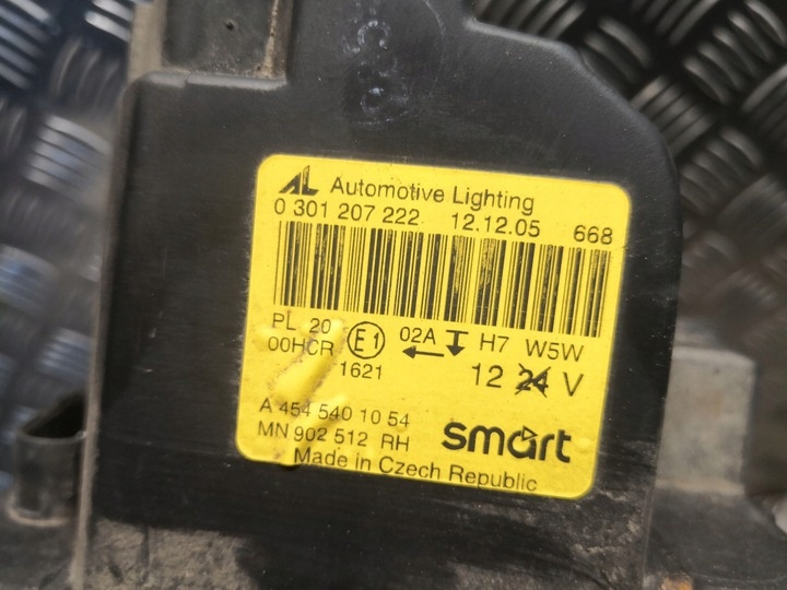 Фара правая к Smart Forfour 2004