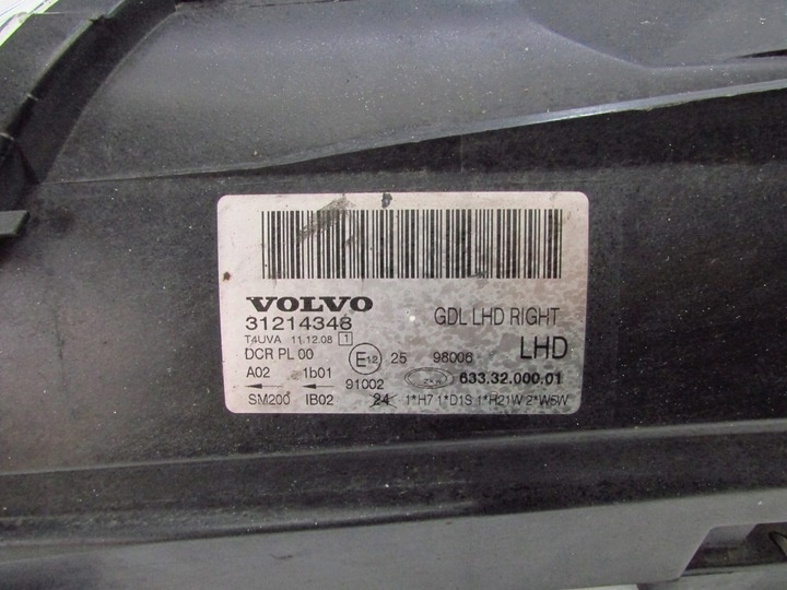 Фара правая к Volvo S80 2006